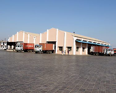 Truck loading at VASPL warehousing complex at Gandhidham, Kutch